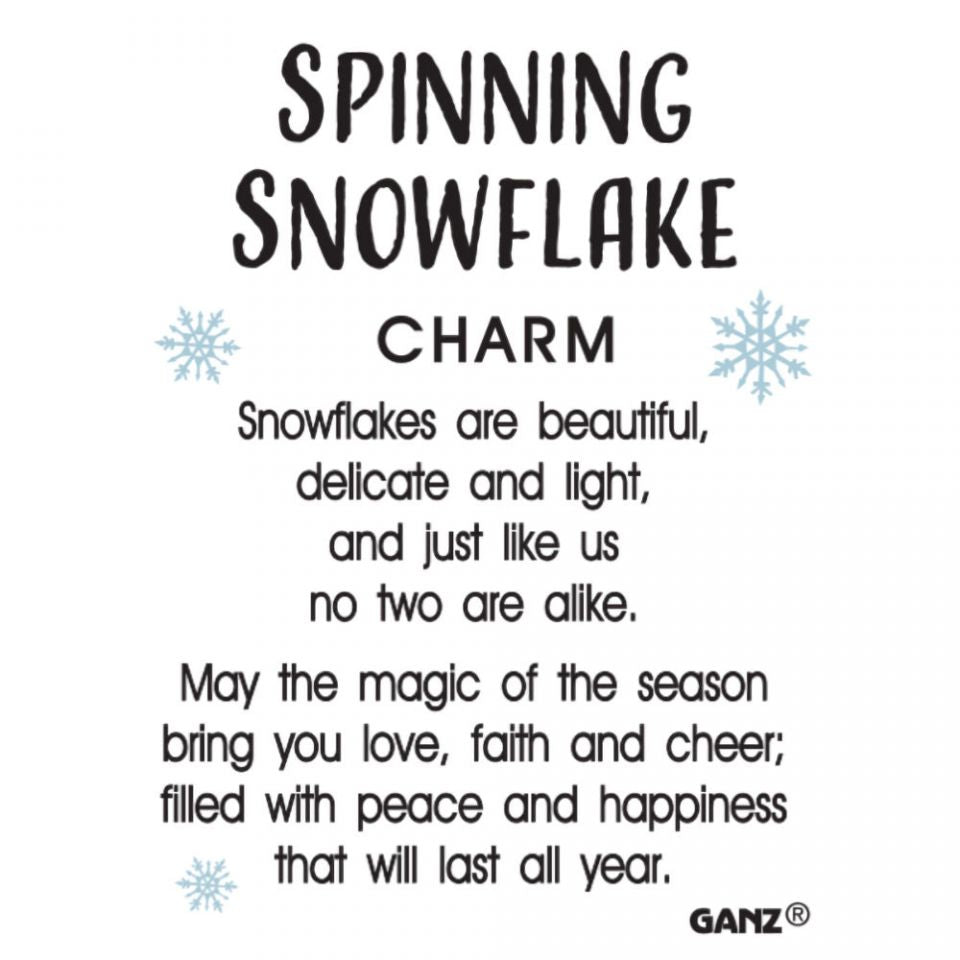 Spinning Snowflake Charm