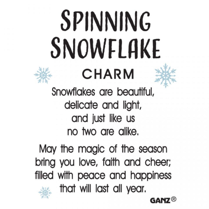 Spinning Snowflake Charm