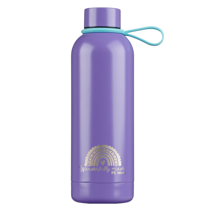 Wonderfully Made Stainless Steel Water Bottle with Stickers - Psalm 139:14