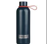 Strong and Courageous Blue Stainless Steel Water Bottle - Joshua 1:9