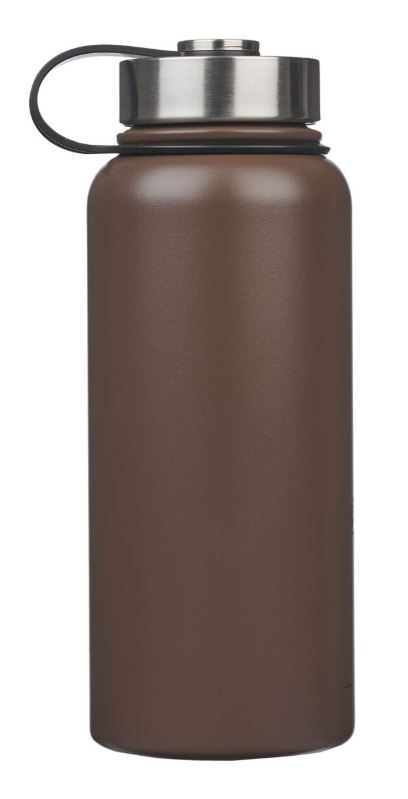 The Lord is My Strength Brown Stainless Steel Water Bottle - Exodus 15:2