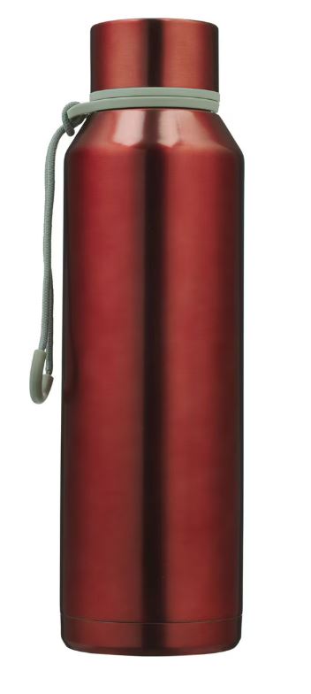 Trust Metallic Pomegranate Red Stainless Steel Water Bottle - Proverbs 3:5
