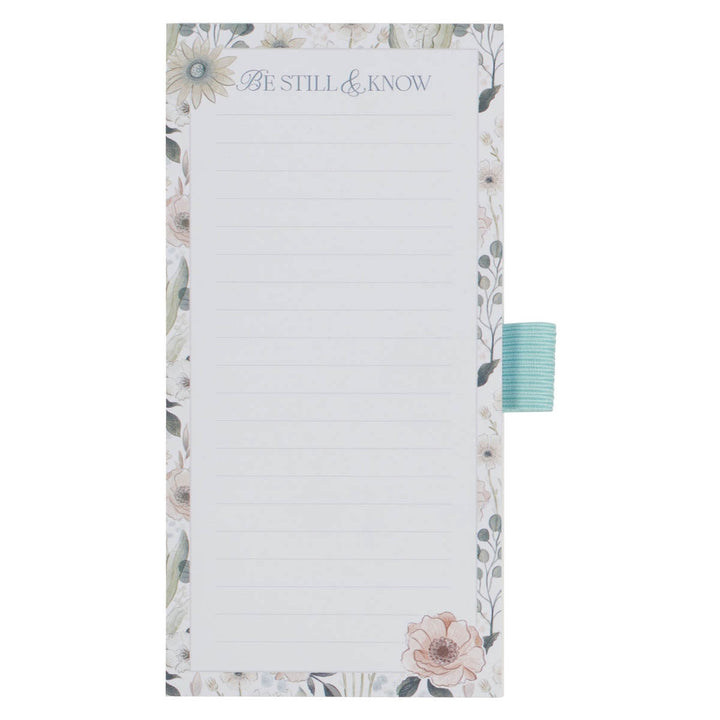 Teal Meadow Magnetic Notepad and Pen Gift Set - Psalm 46:10