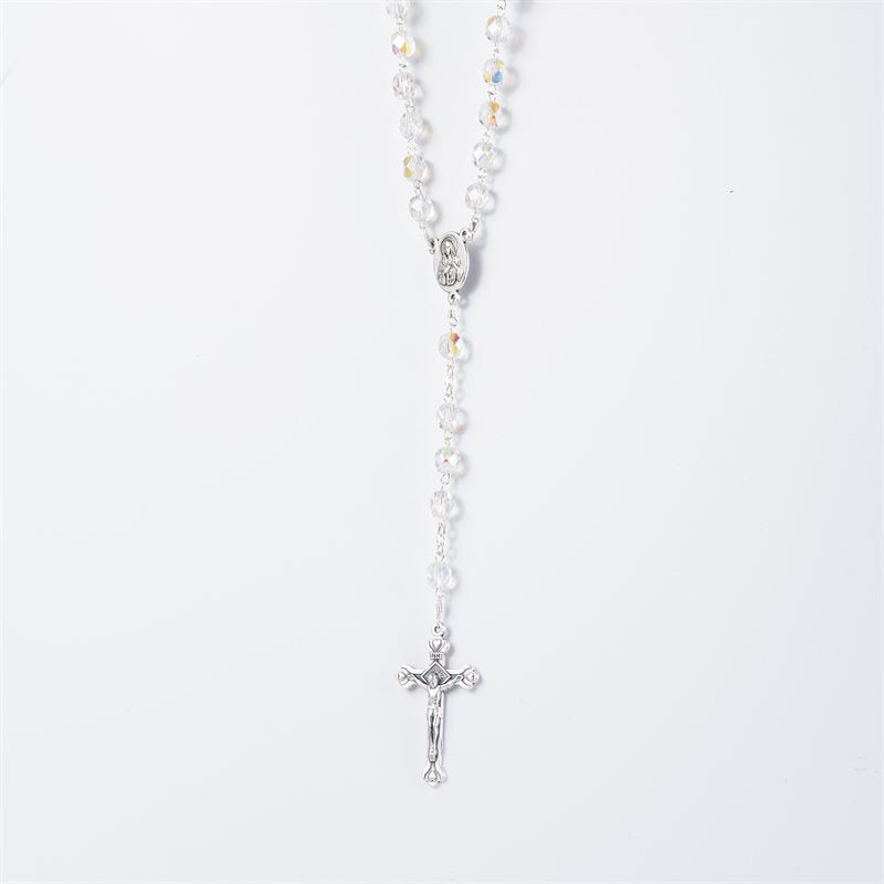 7mm Crystal Fire Polished Bead Rosary
