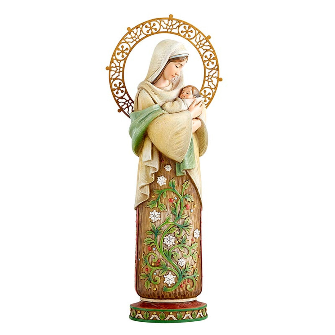 Madonna and Child Statue - Winter