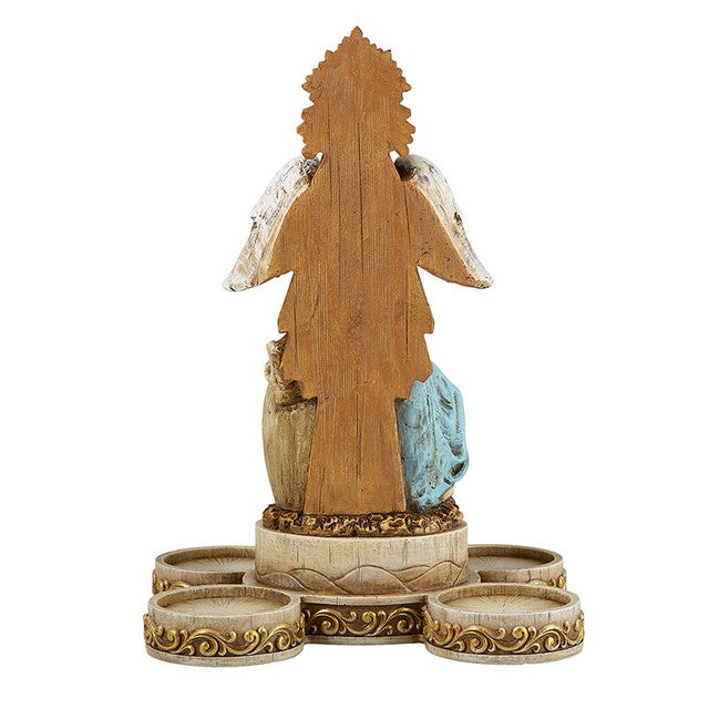 Holy Family with Peace on Earth Angel Votive Advent Wreath