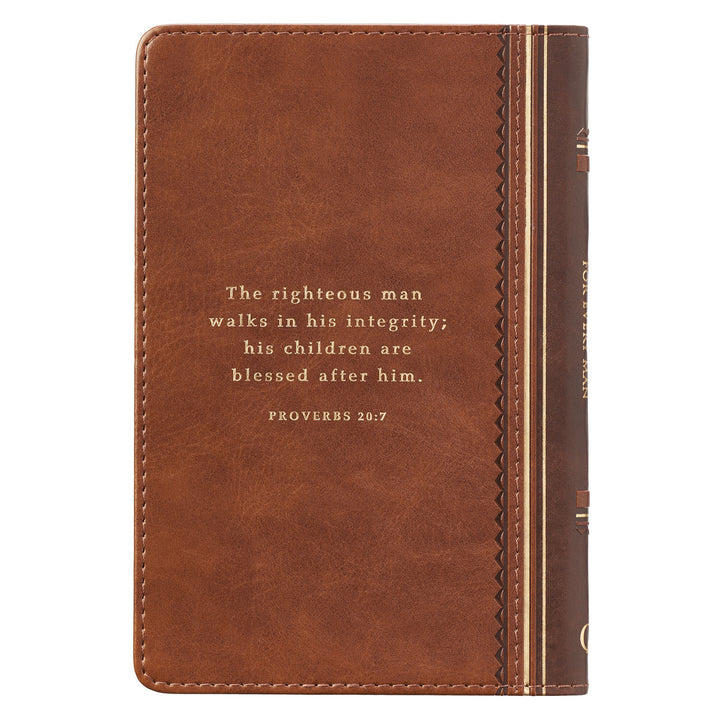 Promises from God for Every Man Two-tone Brown Faux Leather Promise Book