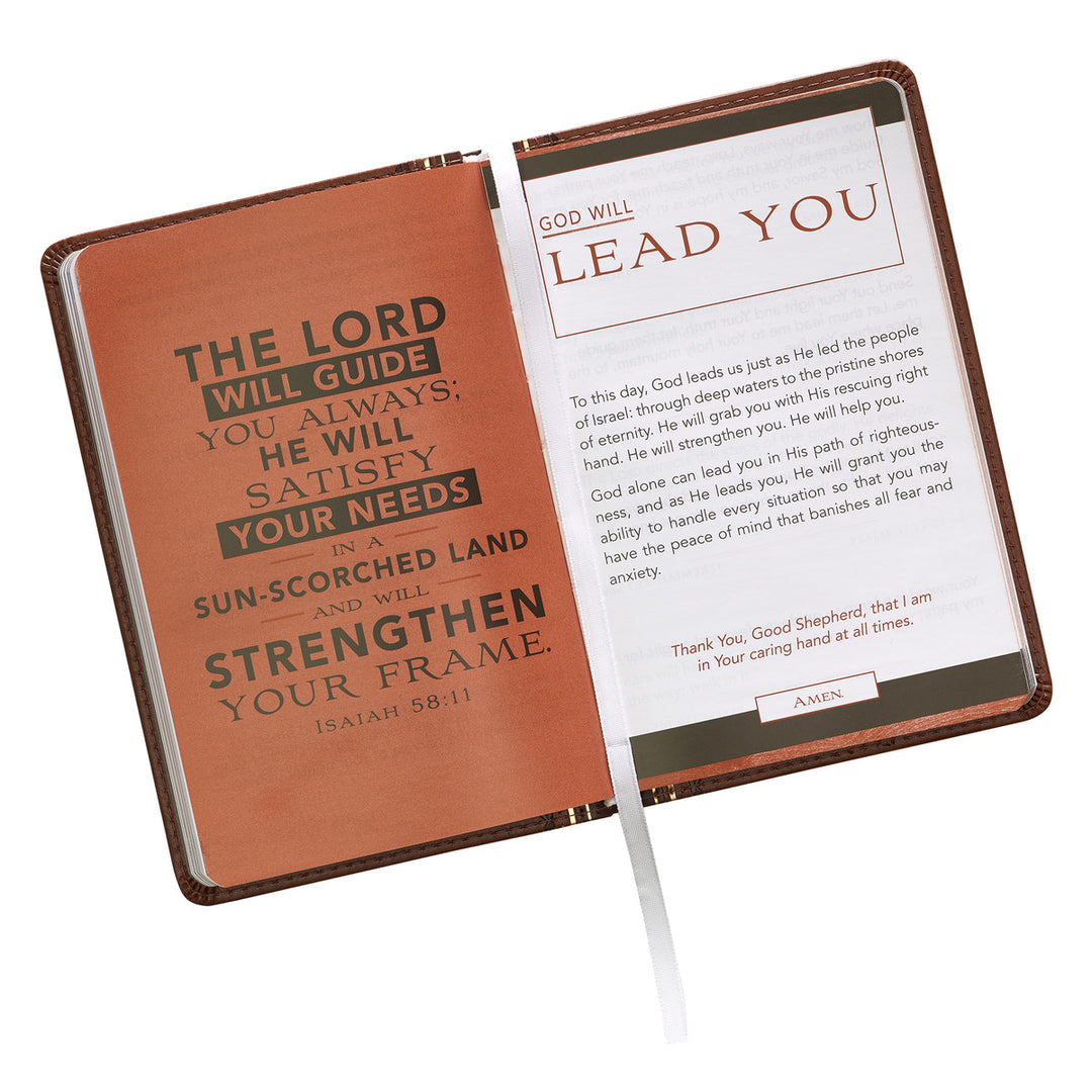 Promises from God for Every Man Two-tone Brown Faux Leather Promise Book