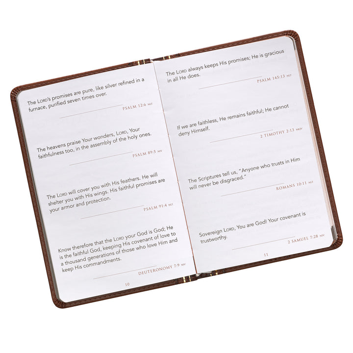 Promises from God for Every Man Two-tone Brown Faux Leather Promise Book