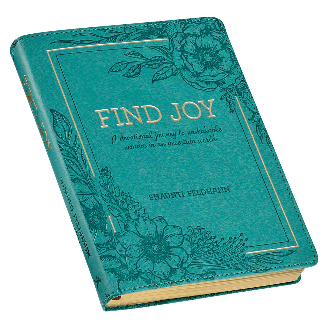 Find Joy Teal Faux Leather Devotional