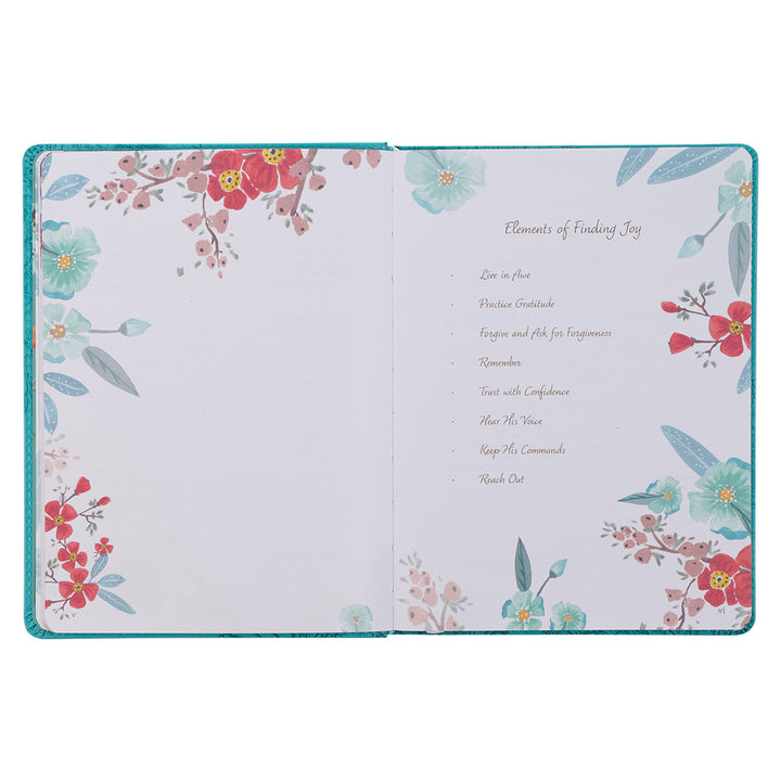 Find Joy Teal Faux Leather Devotional