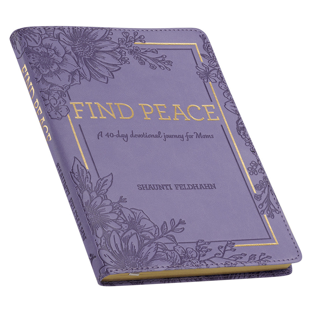 Find Peace Purple Faux Leather Devotional