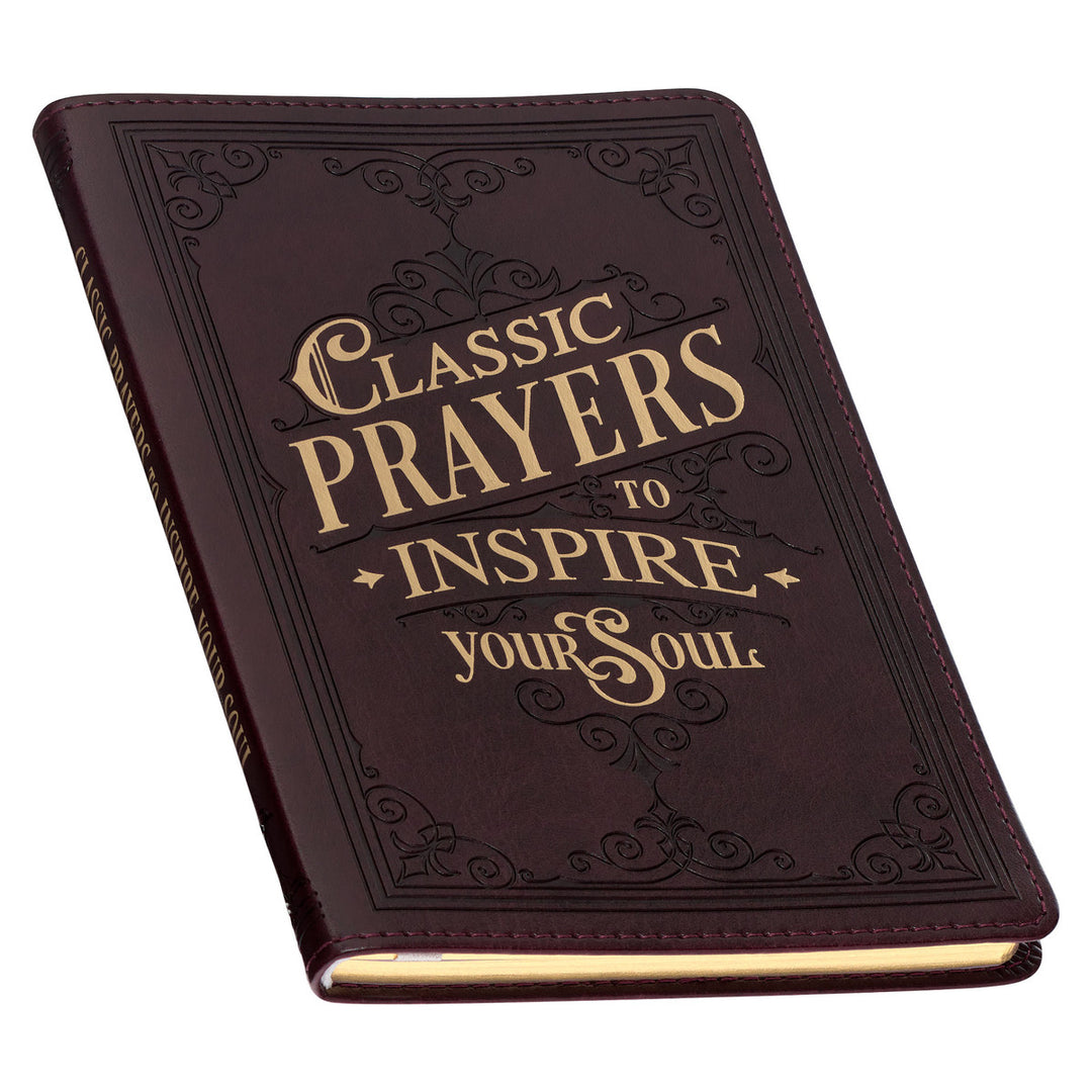 Classic Prayers to Inspire Your Soul Brown Faux Leather Prayer Book