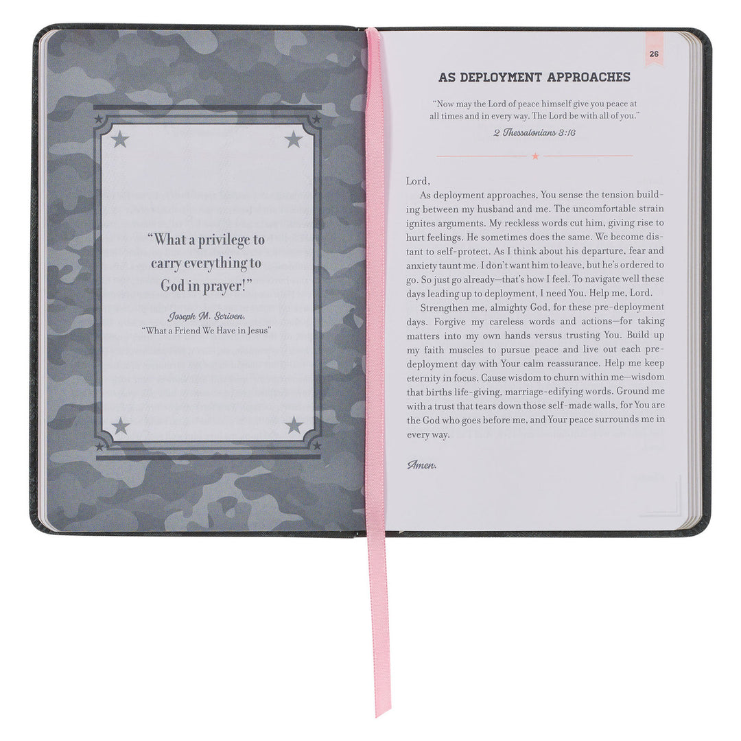 101 Prayers for Military Wives Gray Faux Leather Gift Book