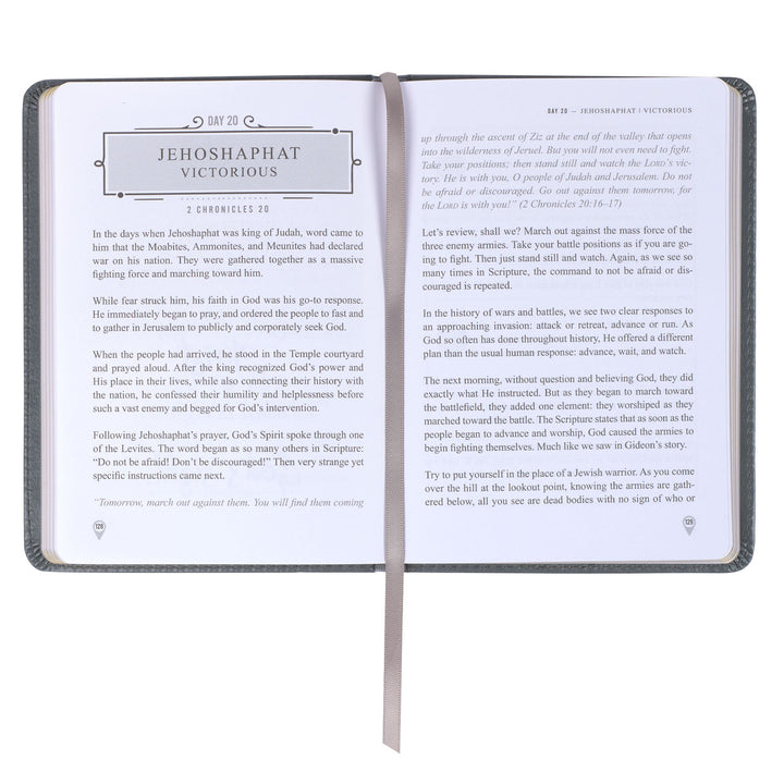 Legacy of Leaders Gray Faux Leather Devotional