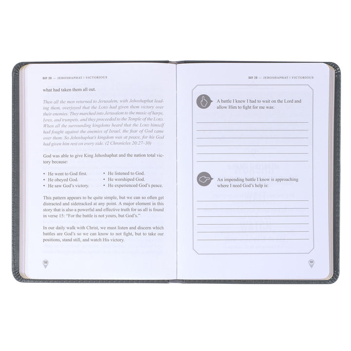 Legacy of Leaders Gray Faux Leather Devotional