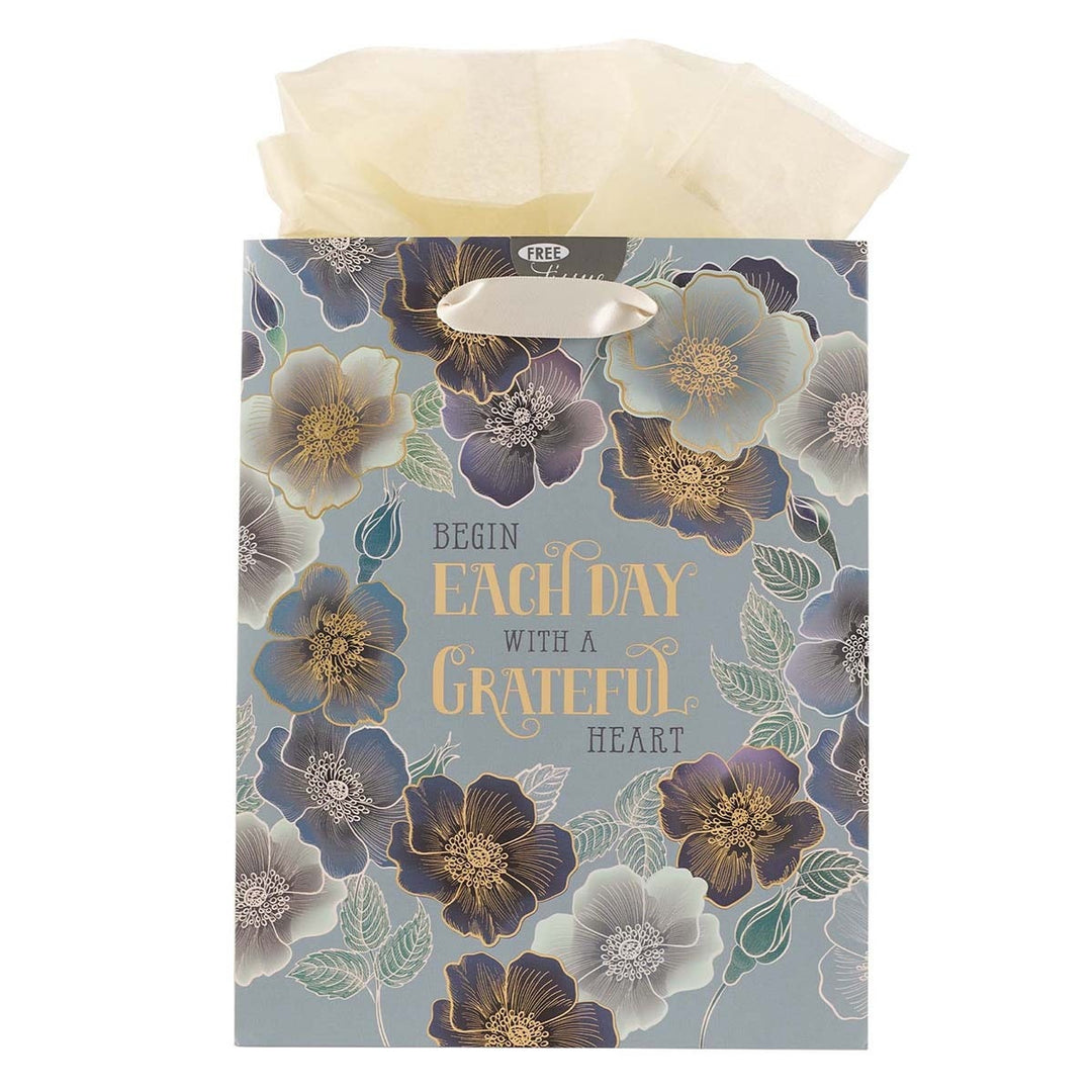 Begin Each Day With A Grateful Heart Medium Gift Bag