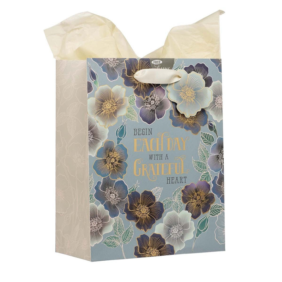 Begin Each Day With A Grateful Heart Medium Gift Bag