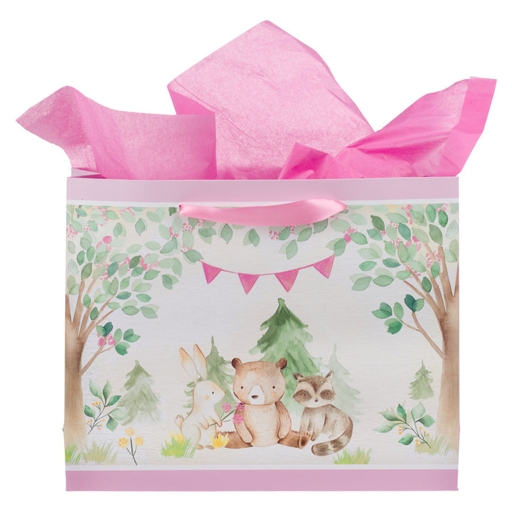 Everything Beautiful Forest Animals Large Landscape Gift Bag with Card Set - Ecclesiastes 3:11