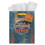 Adventure with Jesus Blue Trail Medium Gift Bag - Psalm 16:11