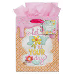 Let Joy Fill Your Day Pink Medium Gift Bag - Philippians 4:4