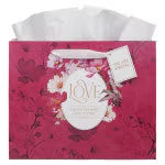 Love Red Hummingbird Large Landscape Gift Bag - 1 Corinthians 13:4