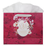 Love Red Hummingbird Large Landscape Gift Bag - 1 Corinthians 13:4