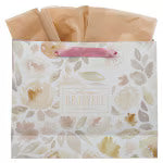 Always Be Joyful Dusty Mauve Large Landscape Gift Bag - 1 Thessalonians 5:16