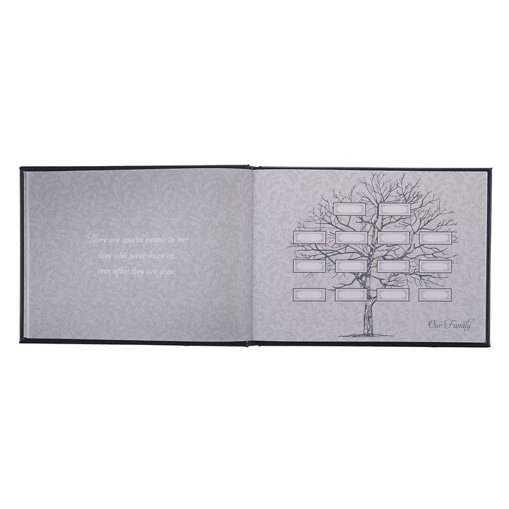 In Loving Memory Navy Faux Leather Medium Guest Book