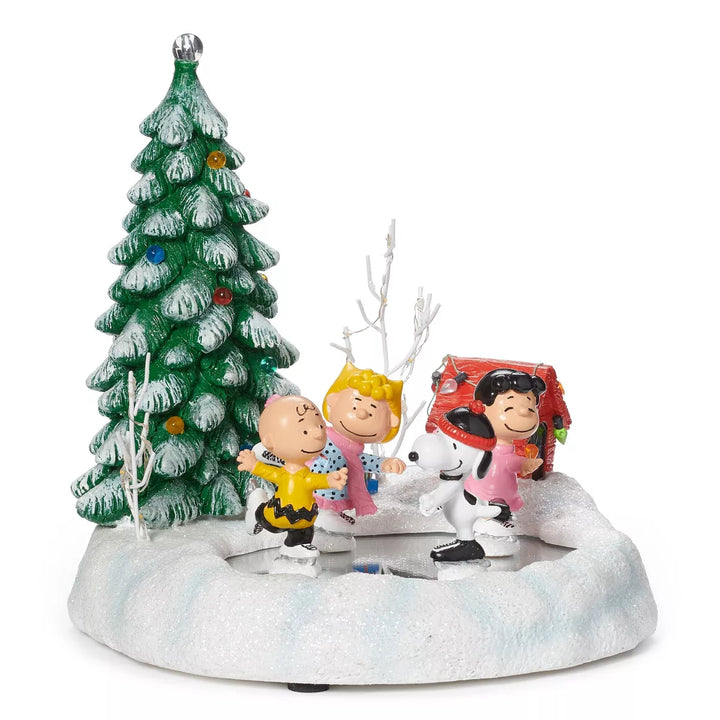 9" Peanuts Skatepond Musical LED Christmas Decorative Figurine