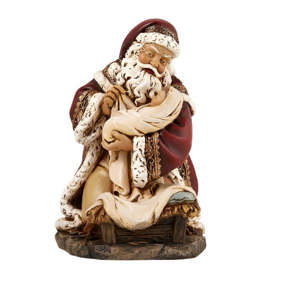 Adoring Santa Figurine