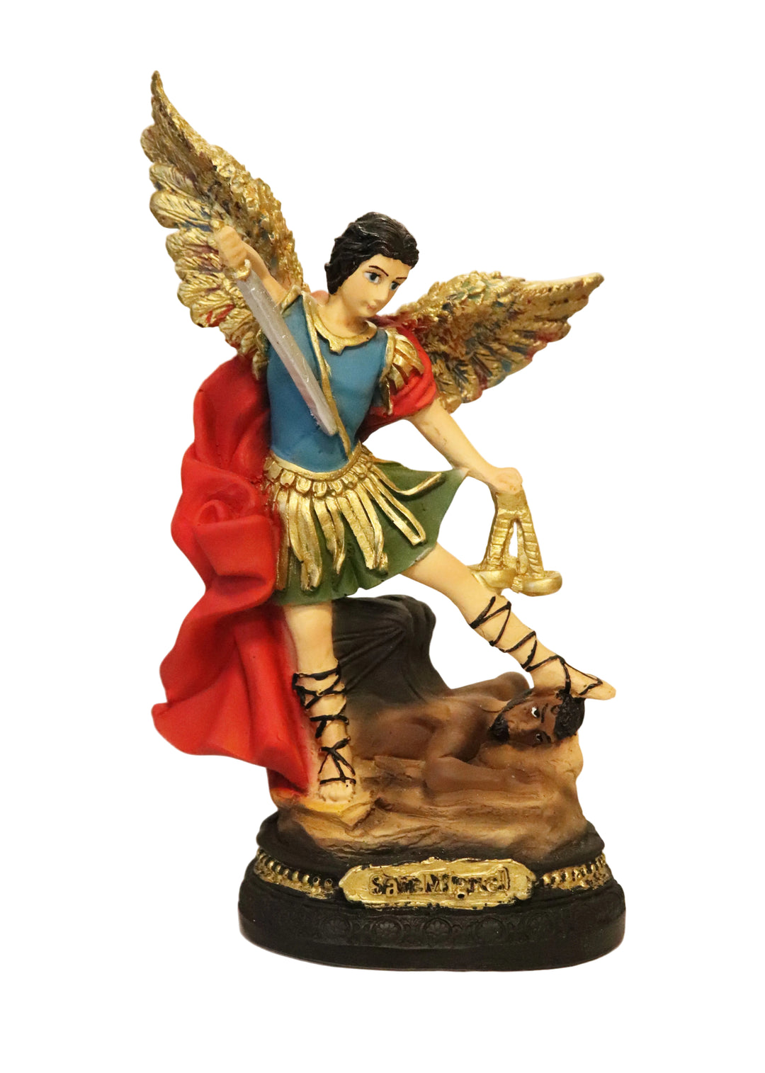 10" Hand-Panted St. Michael Statue