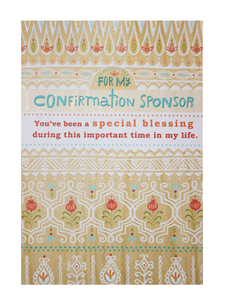 For My Confirmation Sponsor - Thank You Card