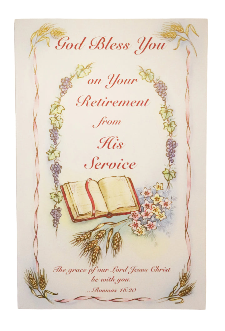 God Bless You on Your Retirement from His Service