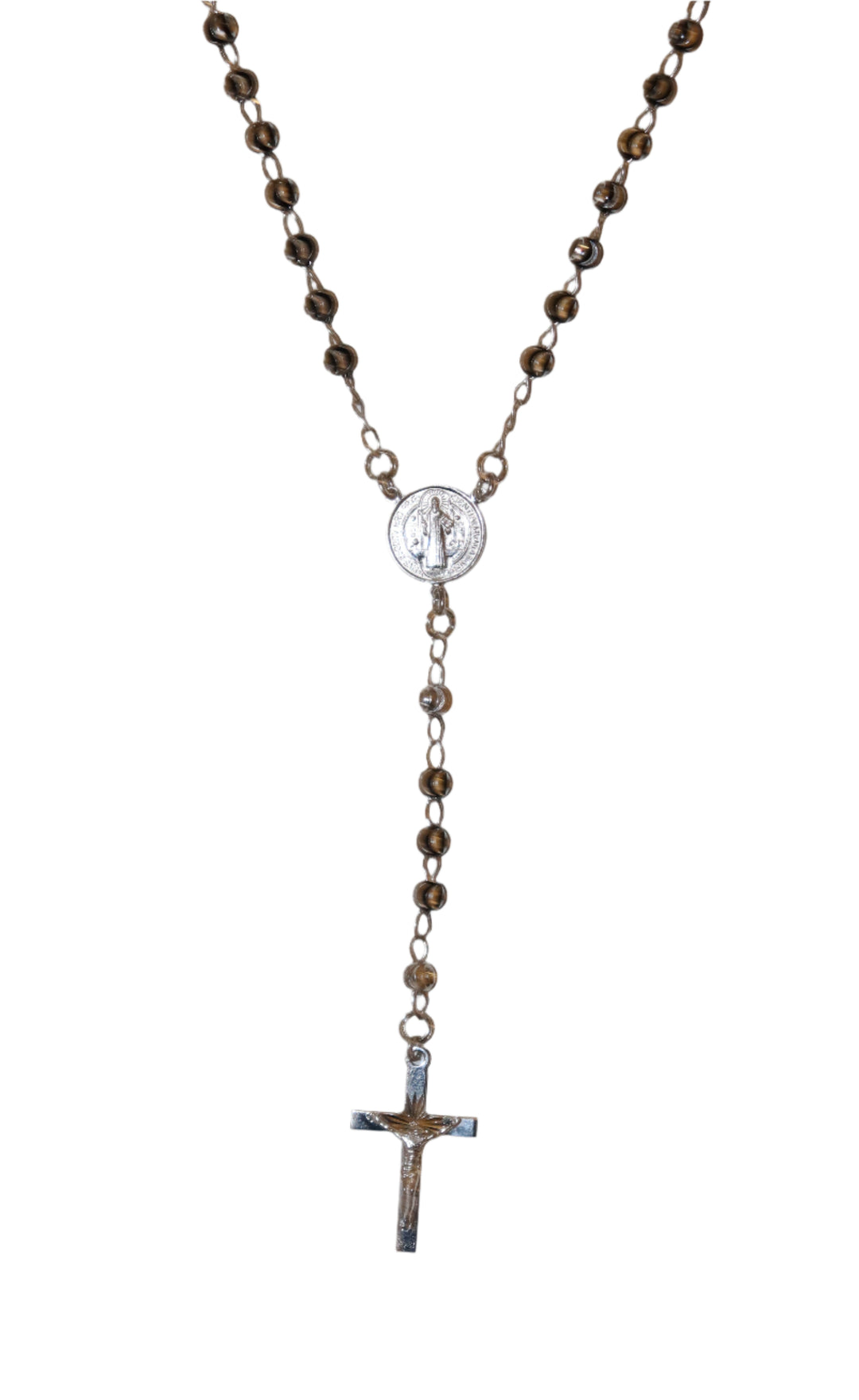 Sterling Silver & Black Enamel 5MM St. Benedict Rosary