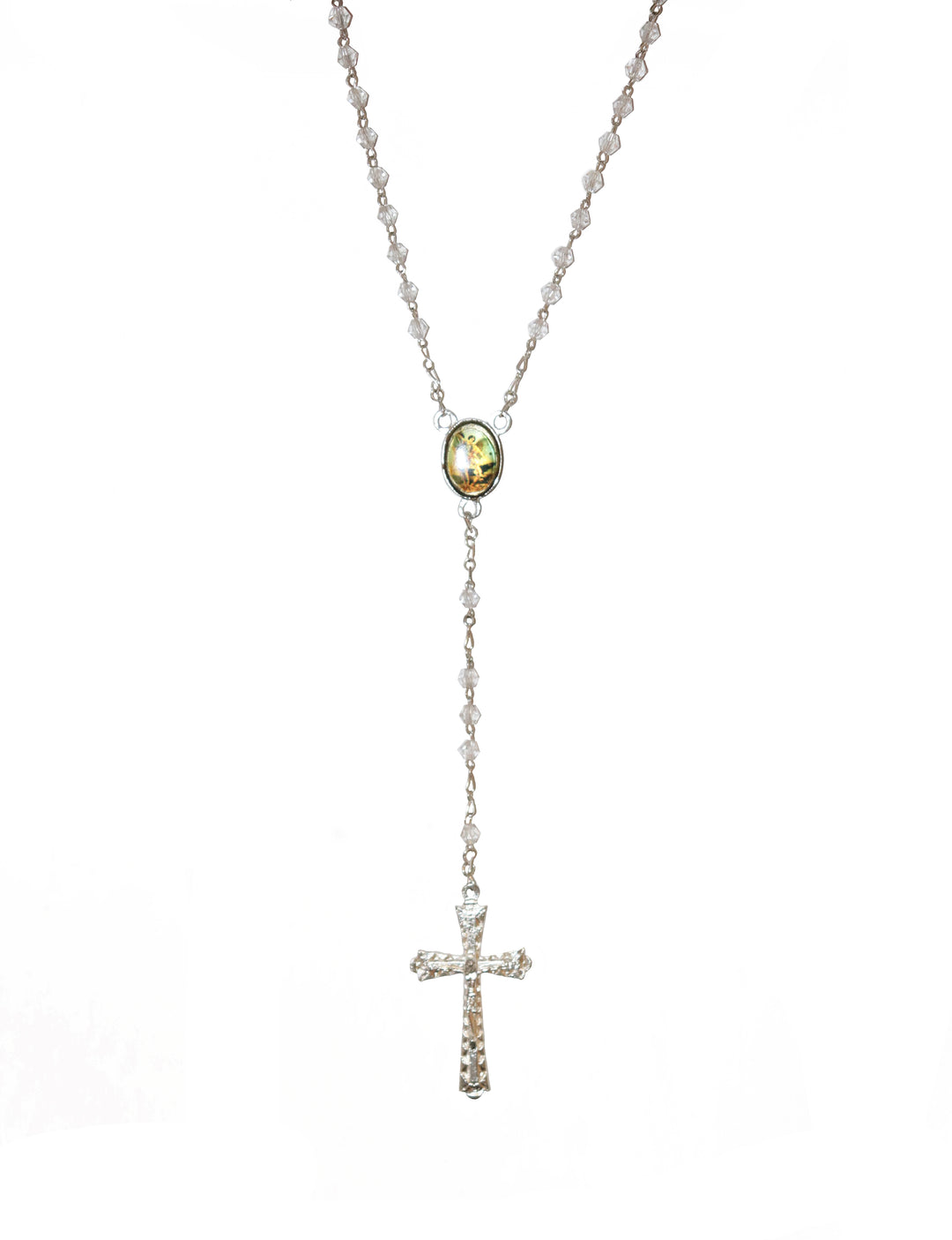 4mm Clear Crystal St. Michael Rosary