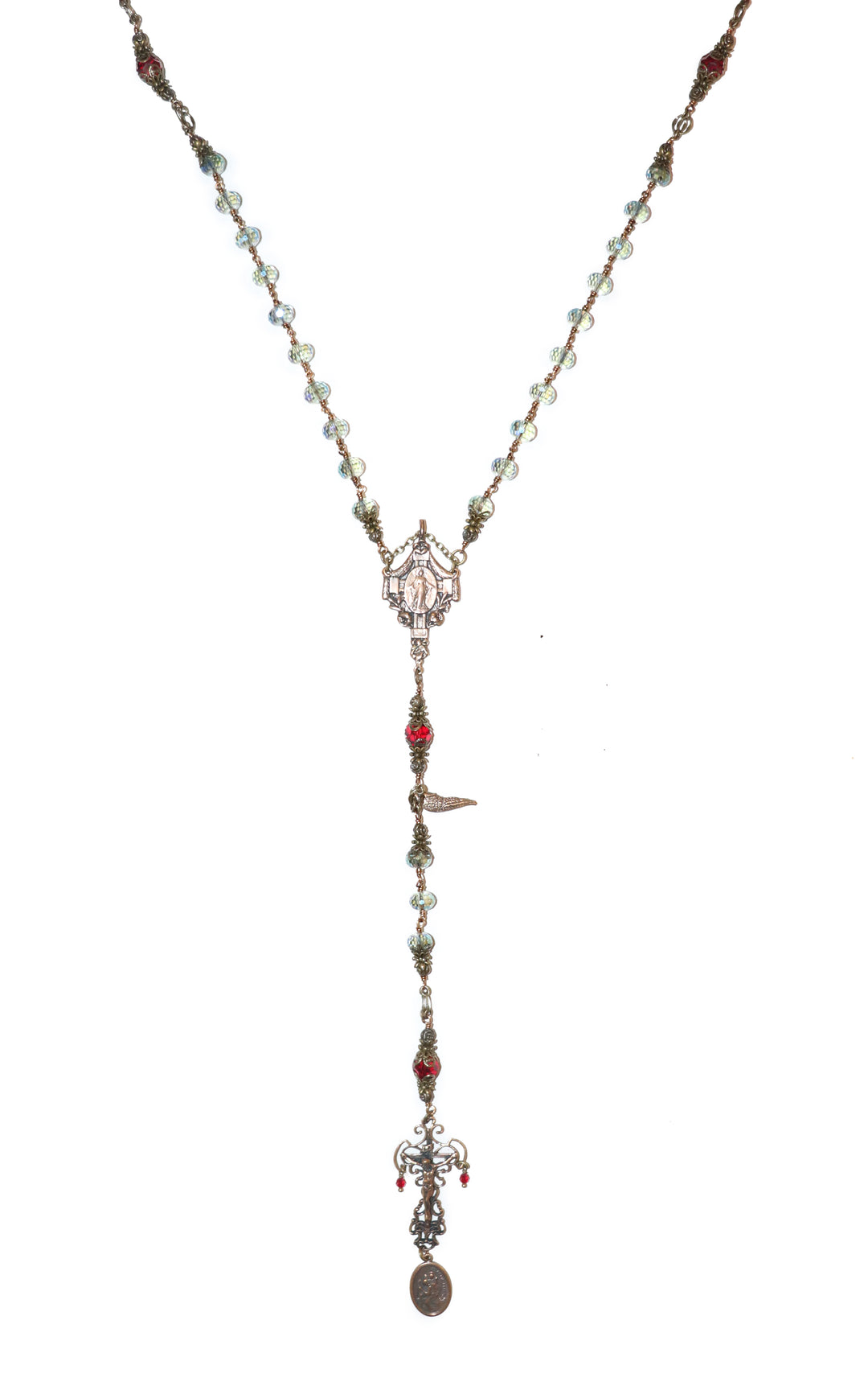 Aqua Crystal Heirloom Rosary