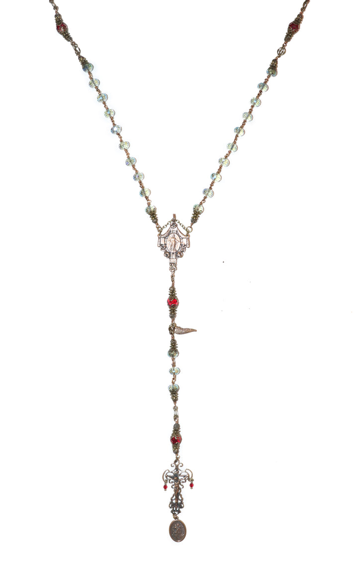 Aqua Crystal Heirloom Rosary
