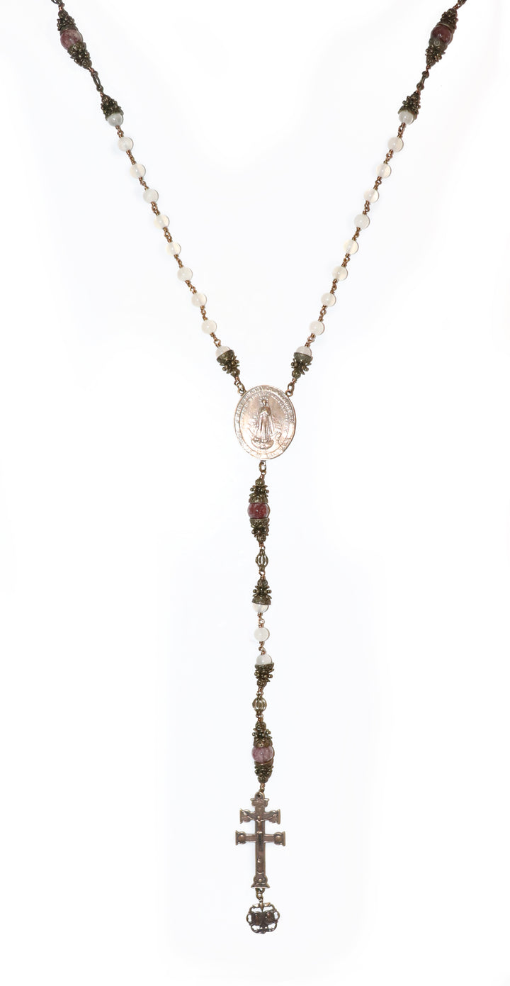 Milky/Strawberry Quartz Heirloom Rosary