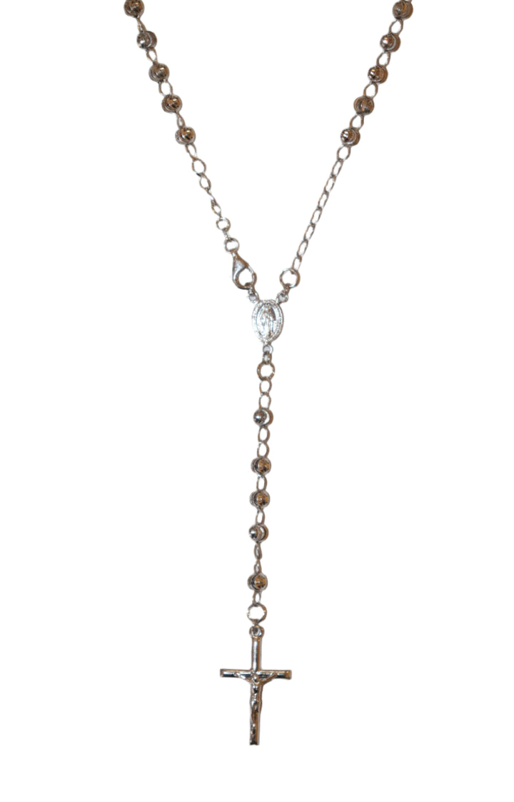 Sterling Silver 5MM Half Moon Bay Miraculous Rosary
