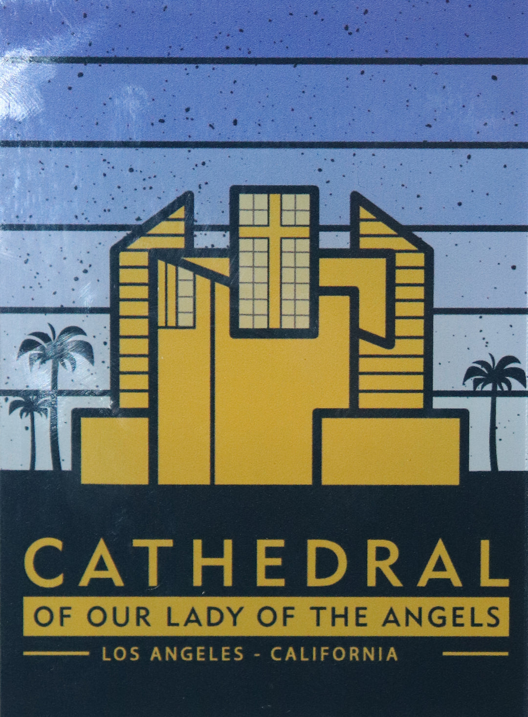 3.75" Cathedral of Our Lady of the Angels Blue Sunset Magnet