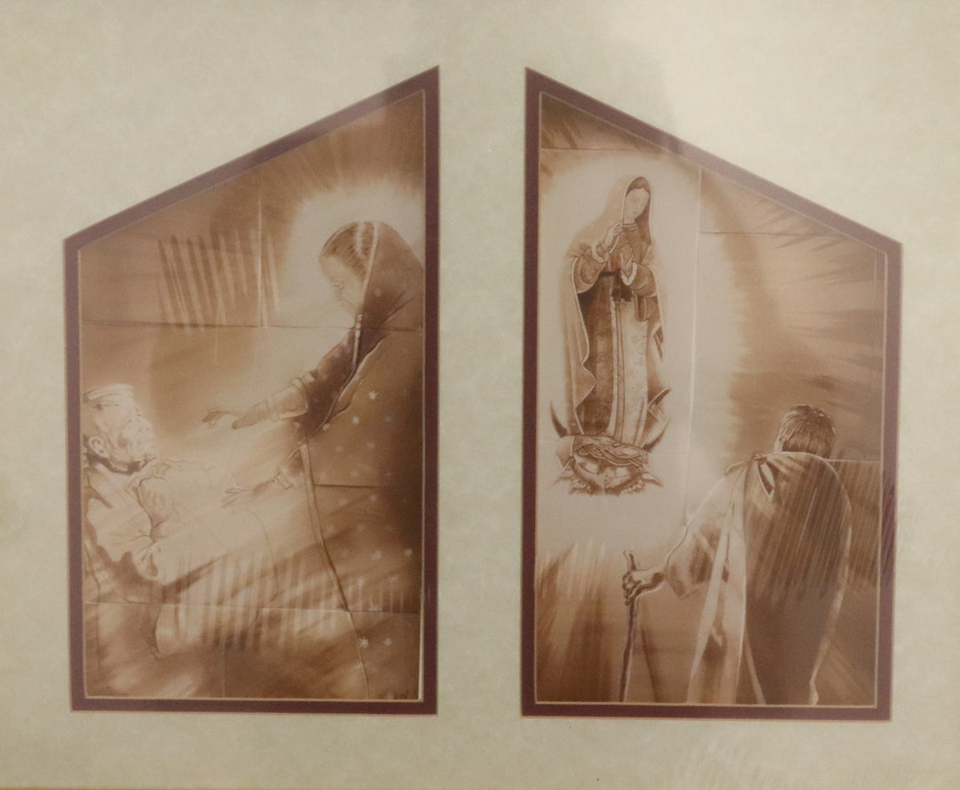 Guadalupe and Juan Diego Frame - Artist Lalo Garcia