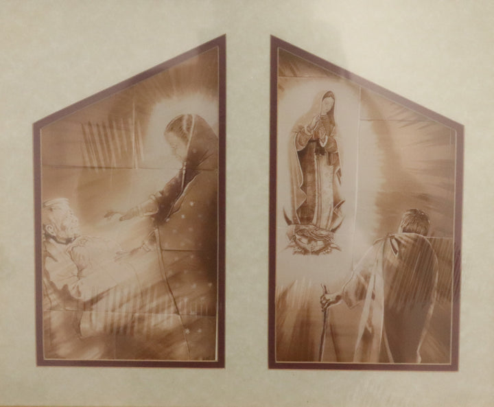 Guadalupe and Juan Diego Frame - Artist Lalo Garcia