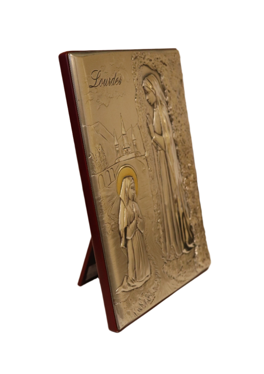 Our Lady of Lourdes Sterling Silver Plaque
