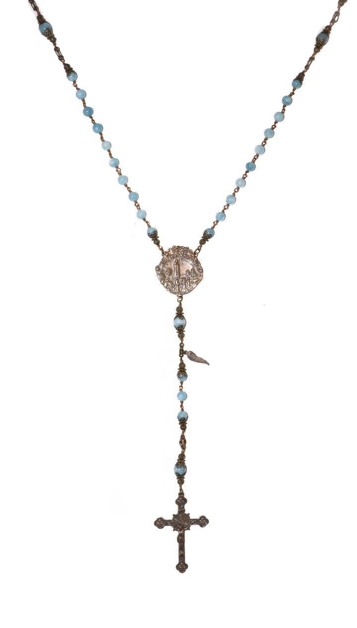 Aqua Marine Heirloom Rosary