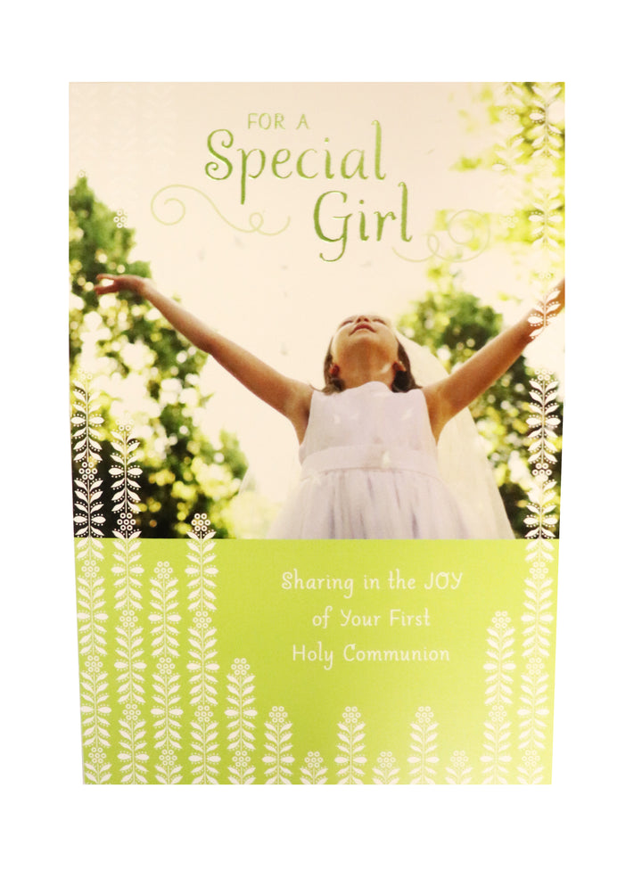 For a Special Girl Sharing In the Joy - First Holy Communion Card