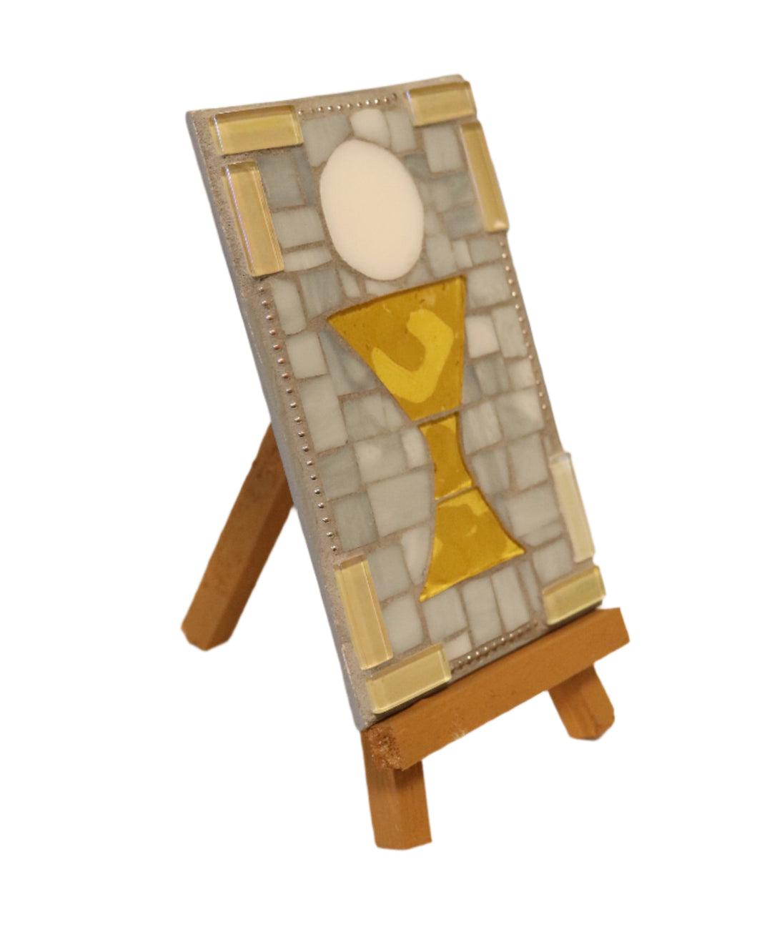 5" Chalice Mosaic with Wooden Stand