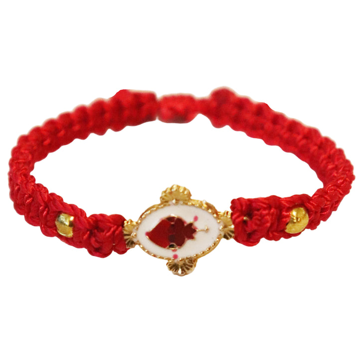 Adjustable Corded Sacred Heart Bracelet
