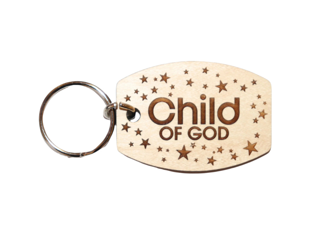 Child of God Wooden Keychain