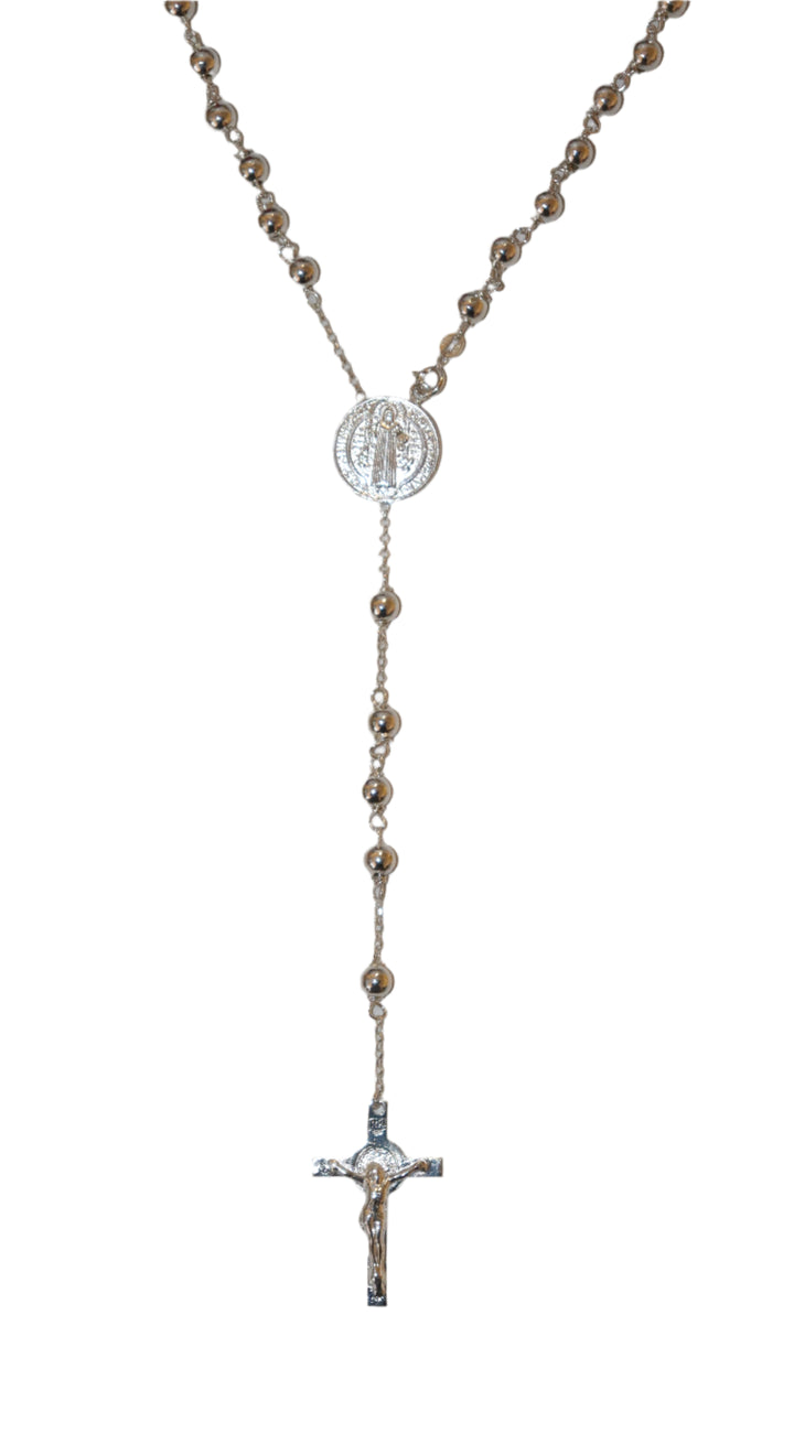 Sterling Silver 5MM St. Benedict Rosary